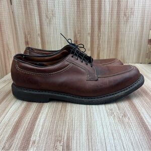Allen Edmonds Dress Shoes Mens 14 D Brown Wilbert Split Toe Oxford Lace Up